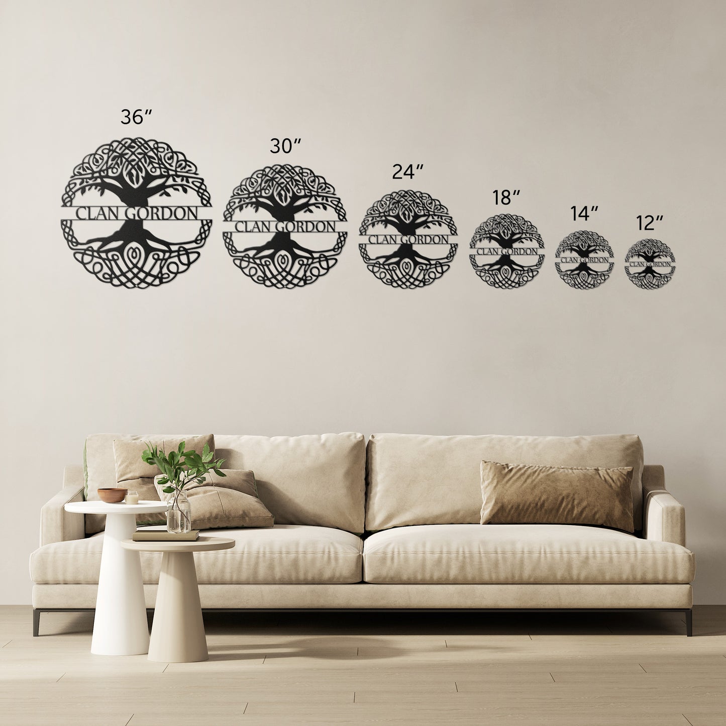 Clan Gordon | Celtic Tree of Life | Metal Wall Art
