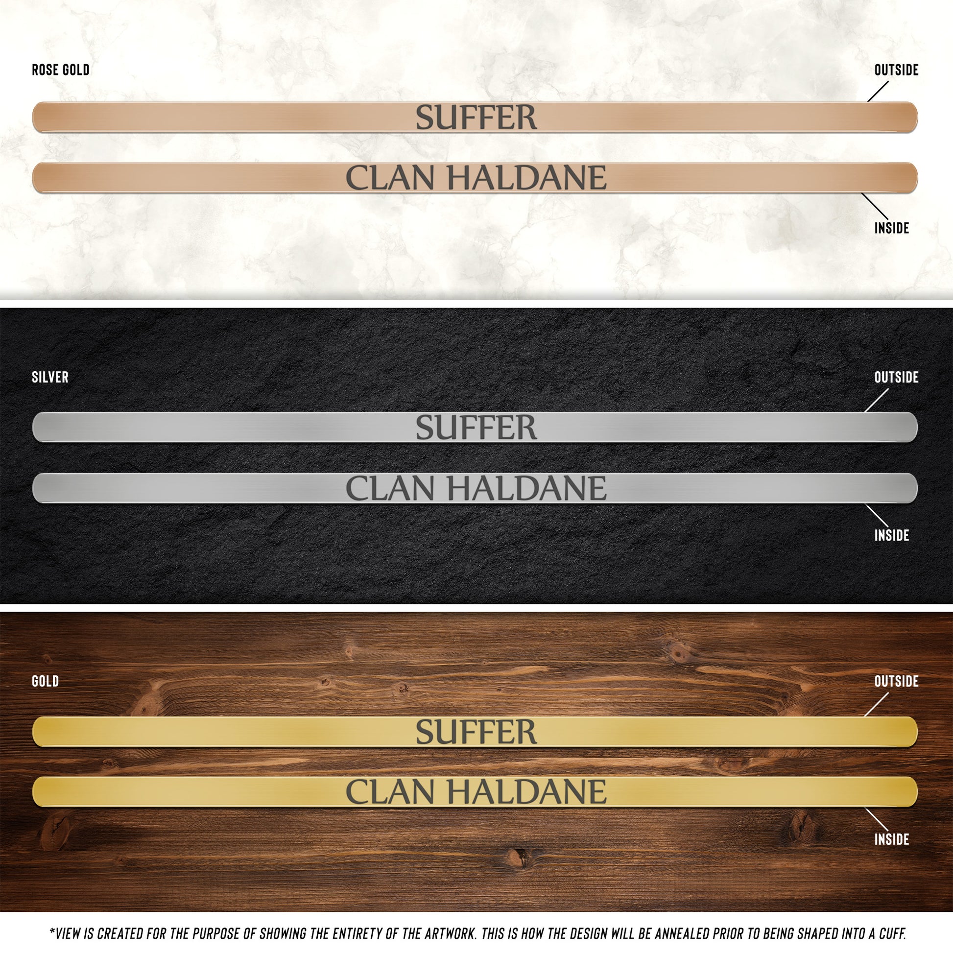 Clan Haldane | Motto | Cuff Bracelet