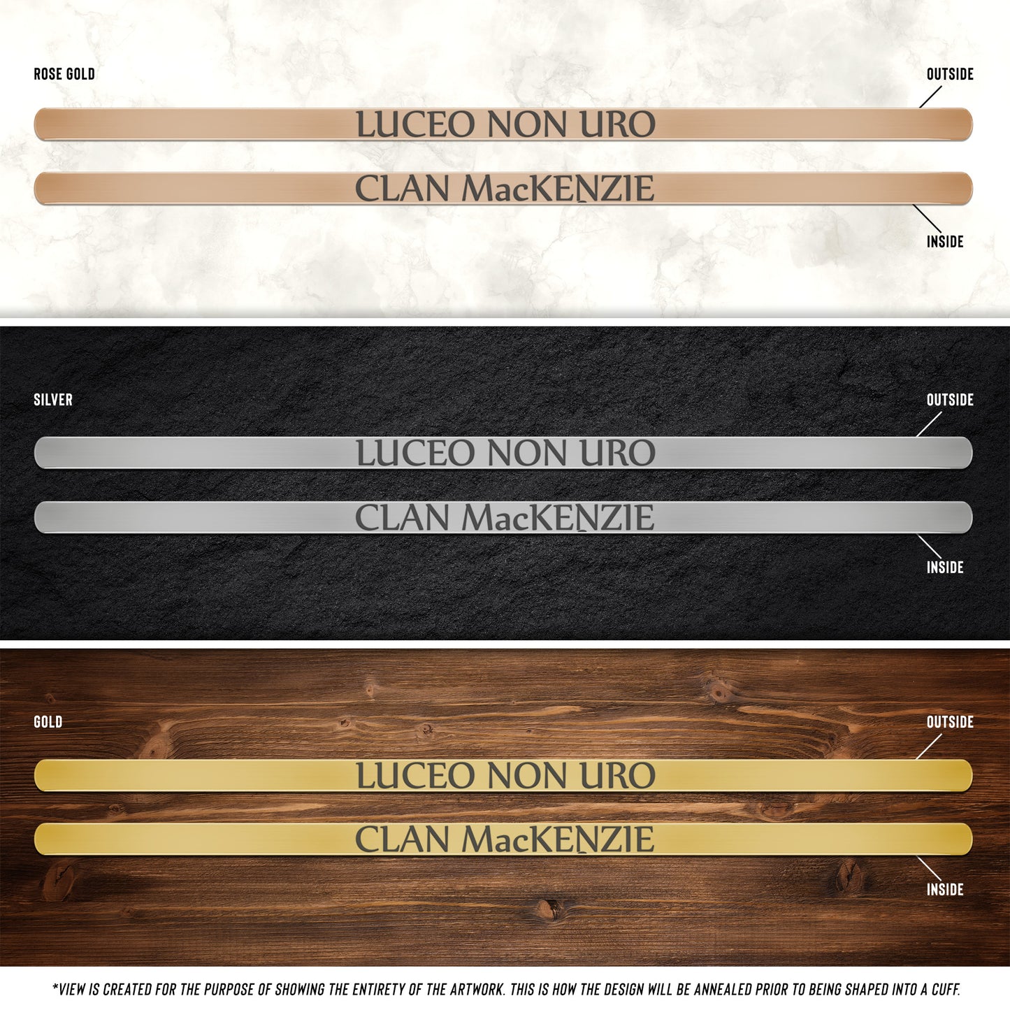 Clan MacKenzie | Motto | Cuff Bracelet