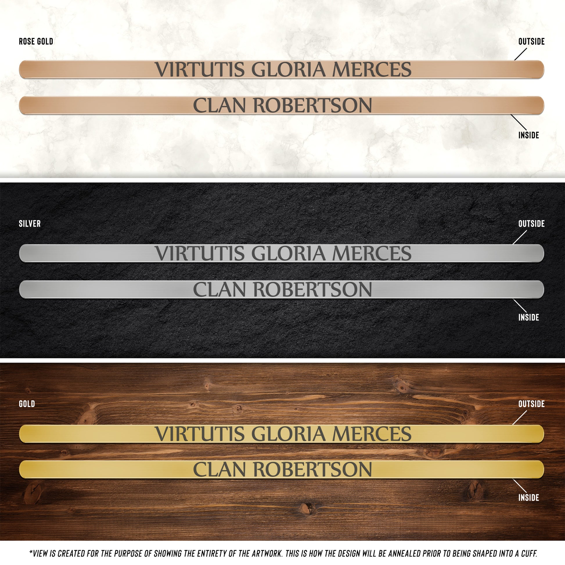 Clan Robertson | Motto | Cuff Bracelet