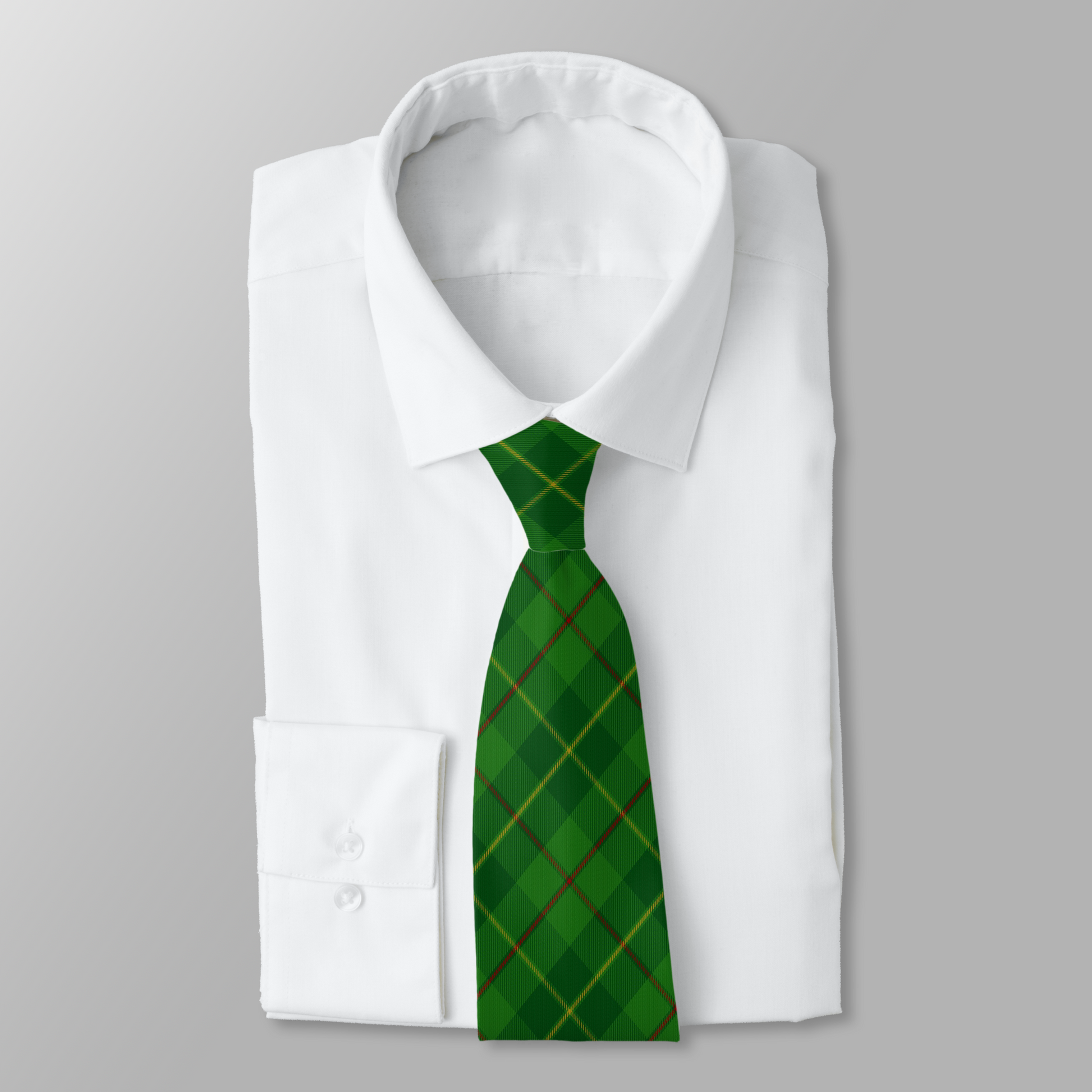 District - Galloway Green Tartan Necktie