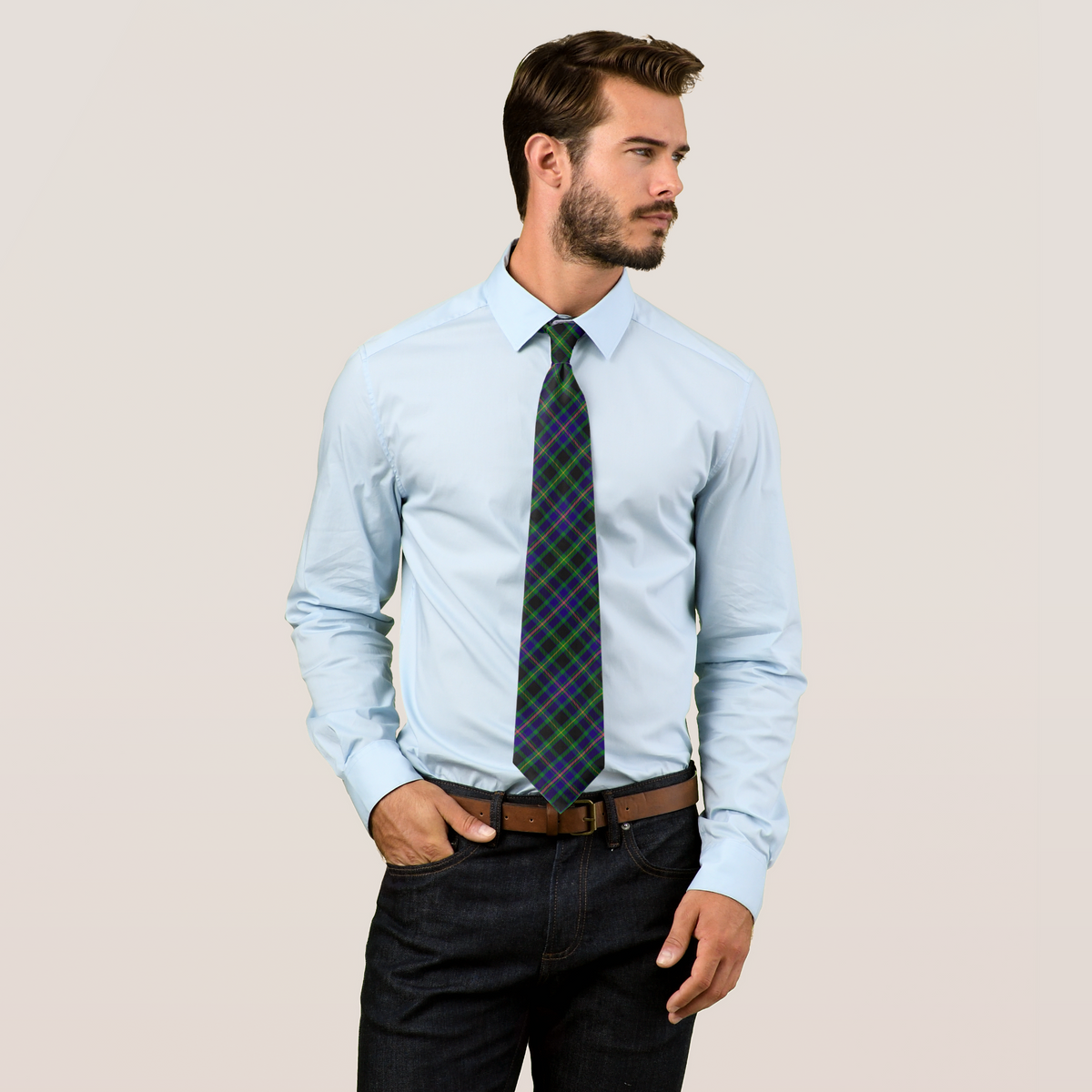 Irish County Offaly Tartan Necktie