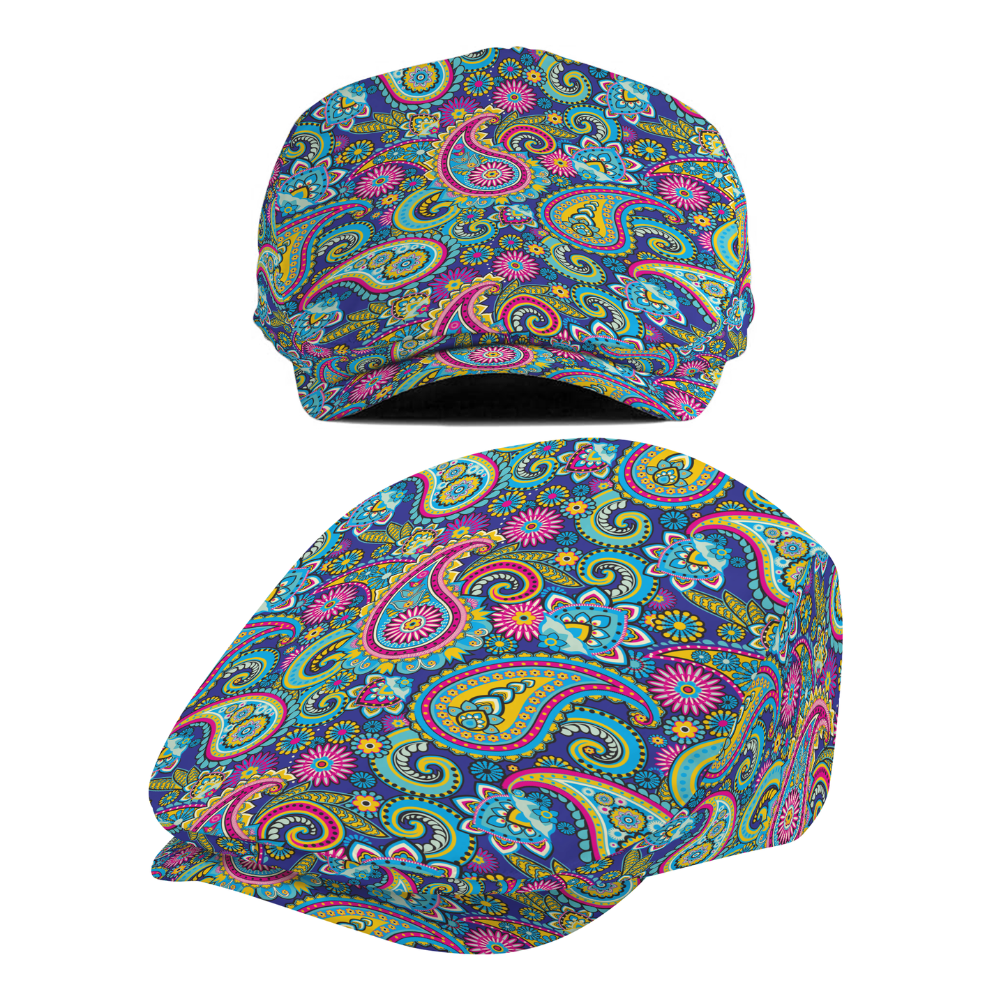 Paisley Multi Colour Flat Cap