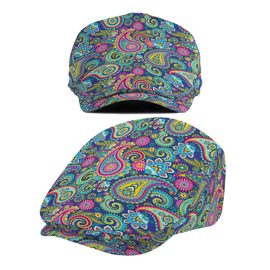 Paisley Multi Colour Flat Cap
