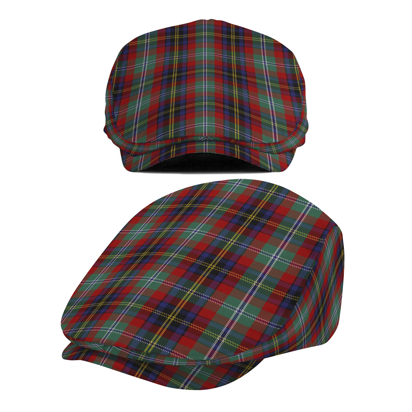 US State - Black Hills Tartan Flat Cap