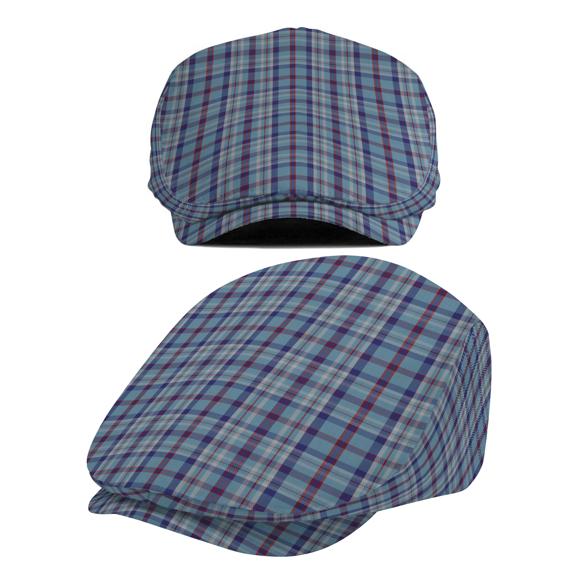 US State - Illiinois Tartan Flat Cap