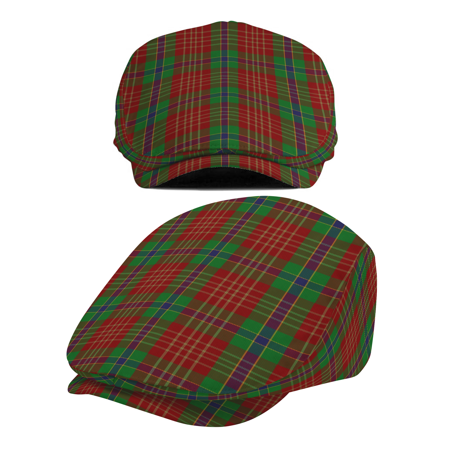 US State - Indiana Cardinal Tartan Flat Cap
