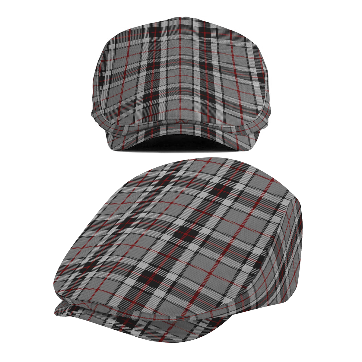 Clan Thomson Dress Grey Tartan Flat Cap