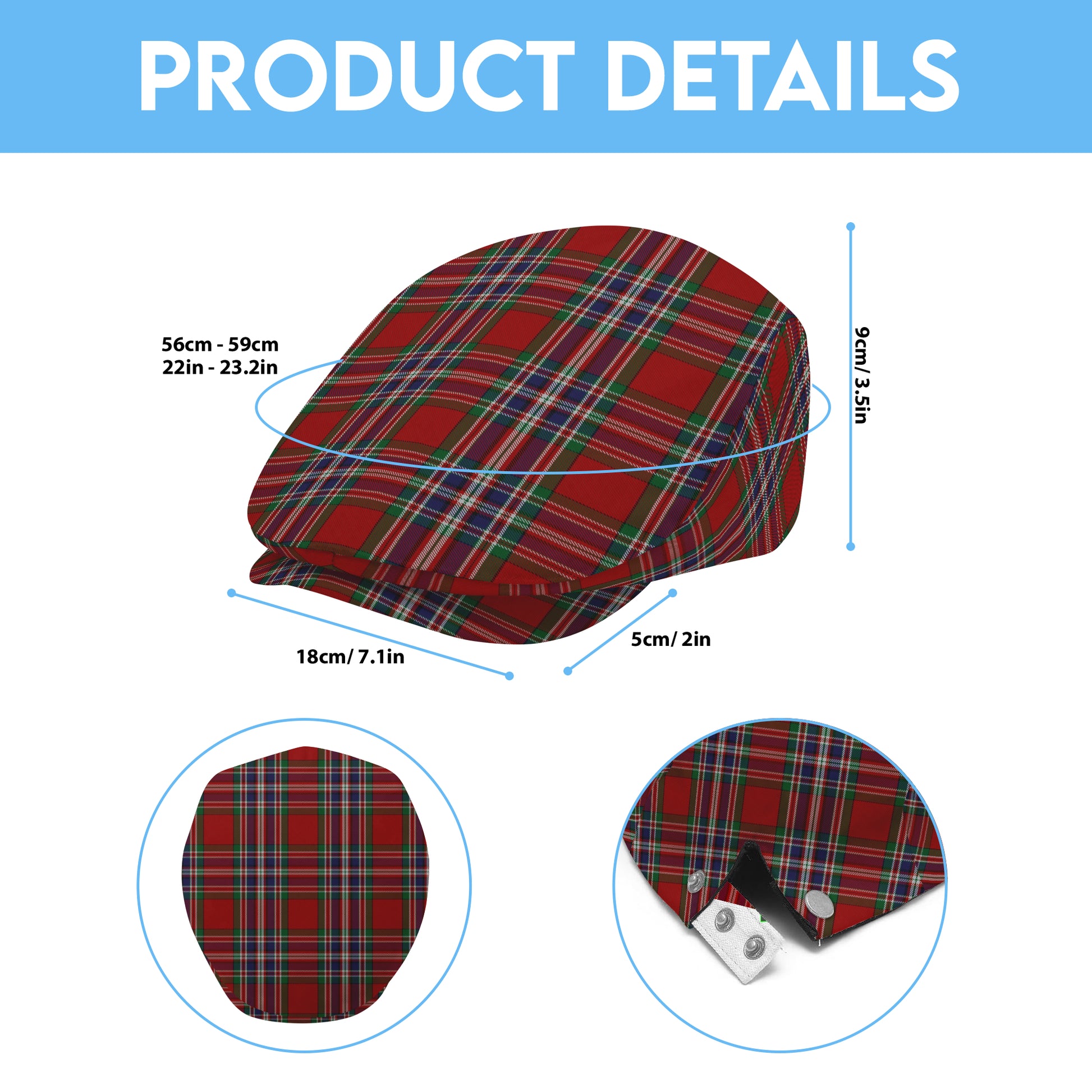 Clan MacFarlane Tartan Flat Cap
