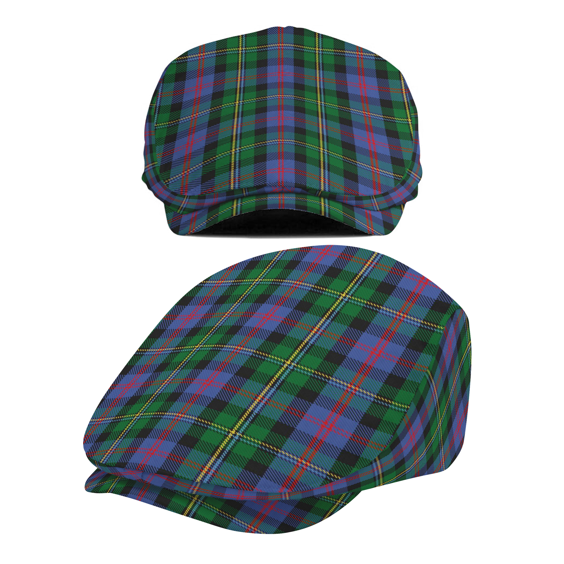 Clan Malcolm Tartan Flat Cap