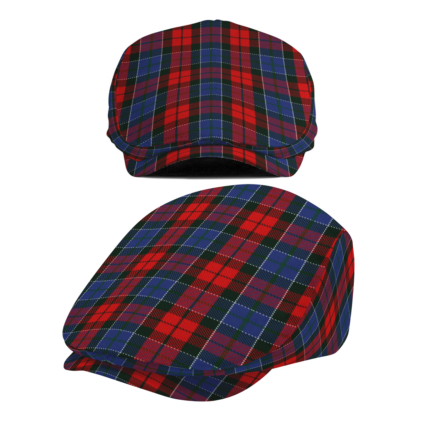 Clan Paterson Red Tartan Flat Cap