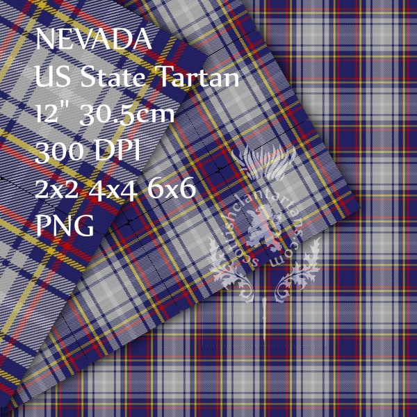 Digital Download - US State Tartans - Mountain Region 12" 300dpi PNG