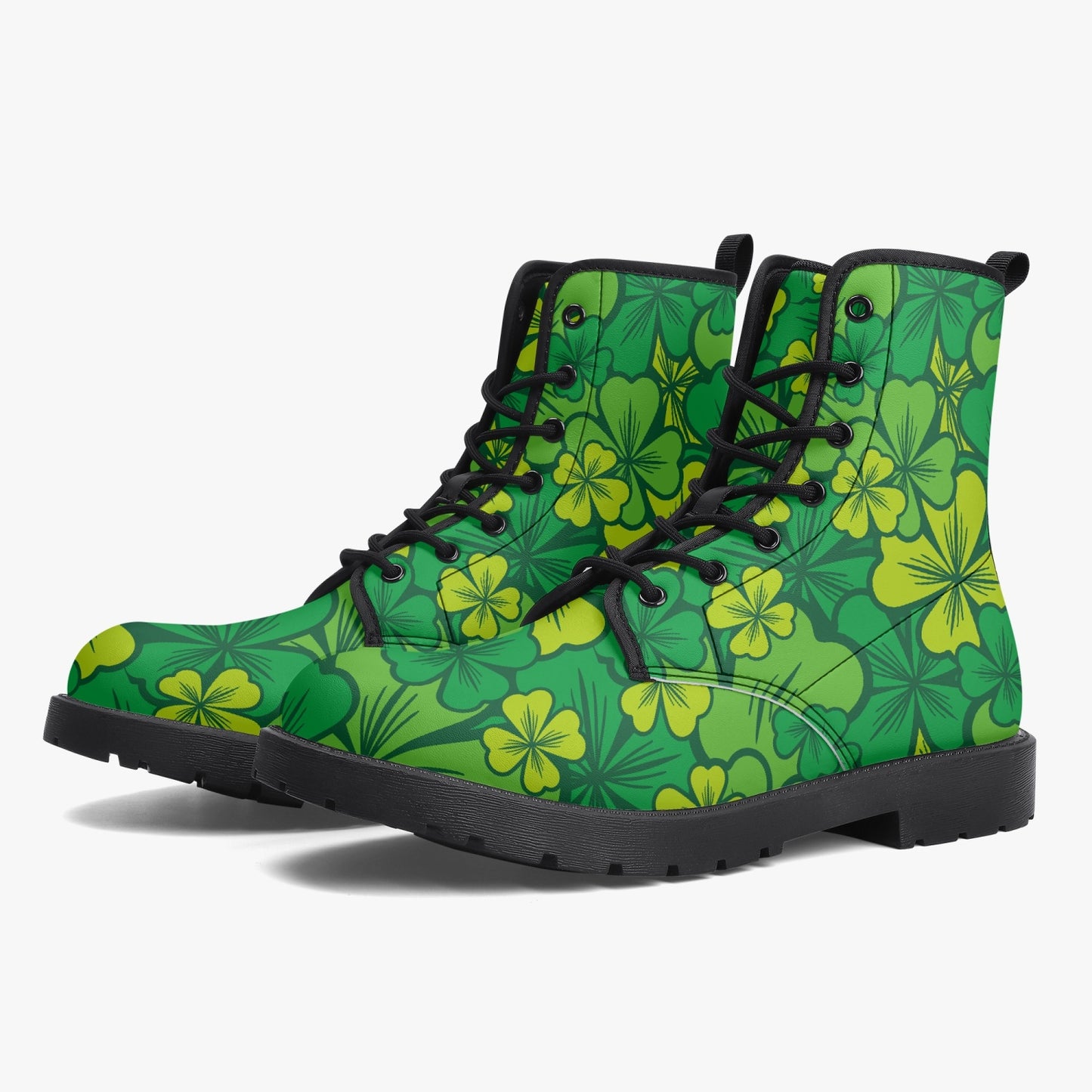 Irish Shamrock Leather Boots