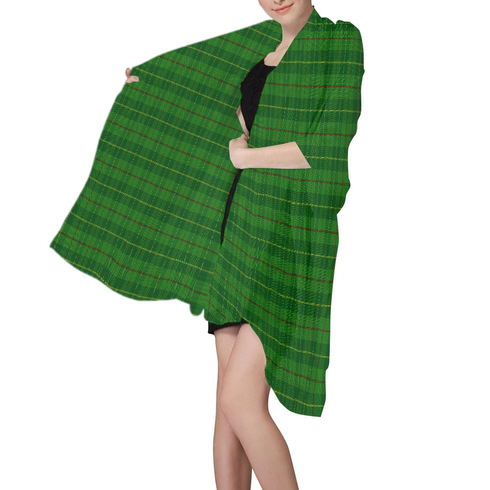 Galloway District Green Tartan Chiffon Scarf