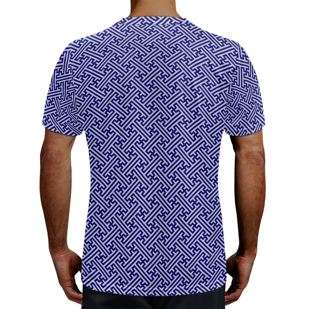 Japanese Wagara - Blue Sayagata - Football Shirt