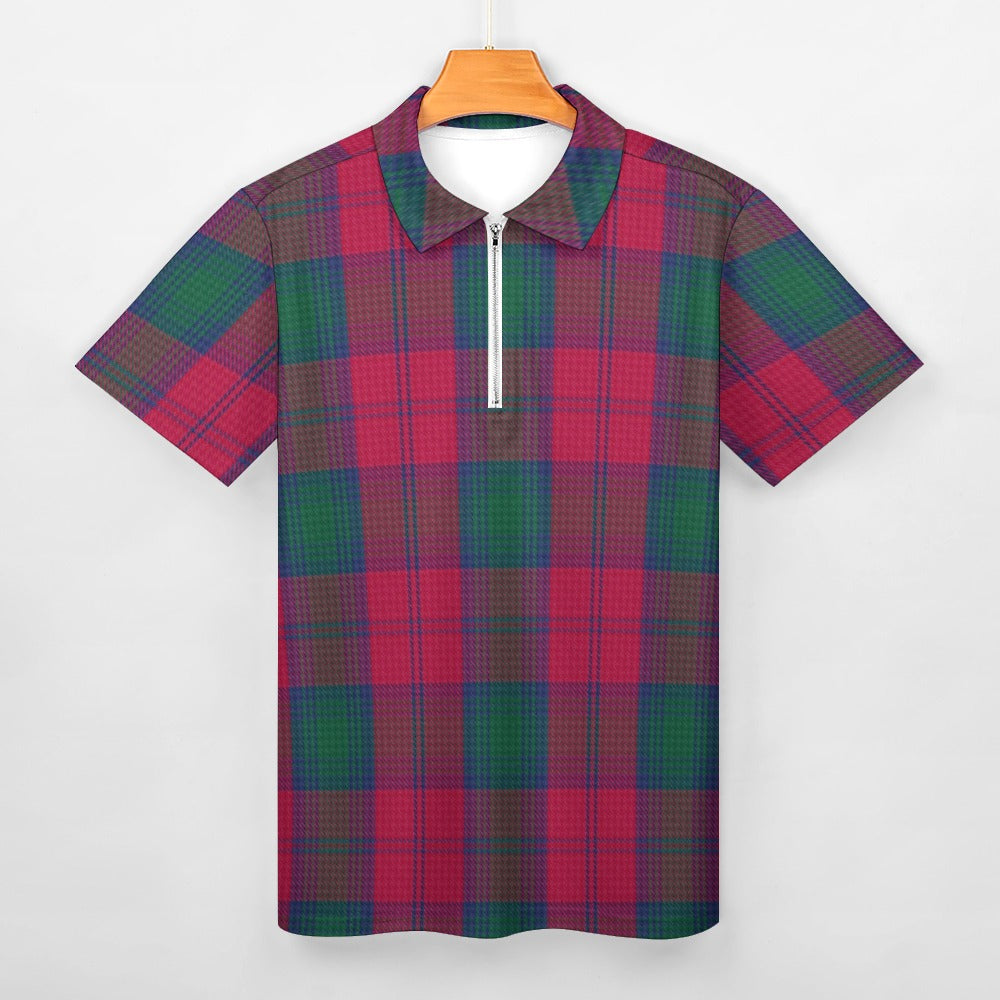 Clan Lindsay Tartan Short sleeve polo shirt