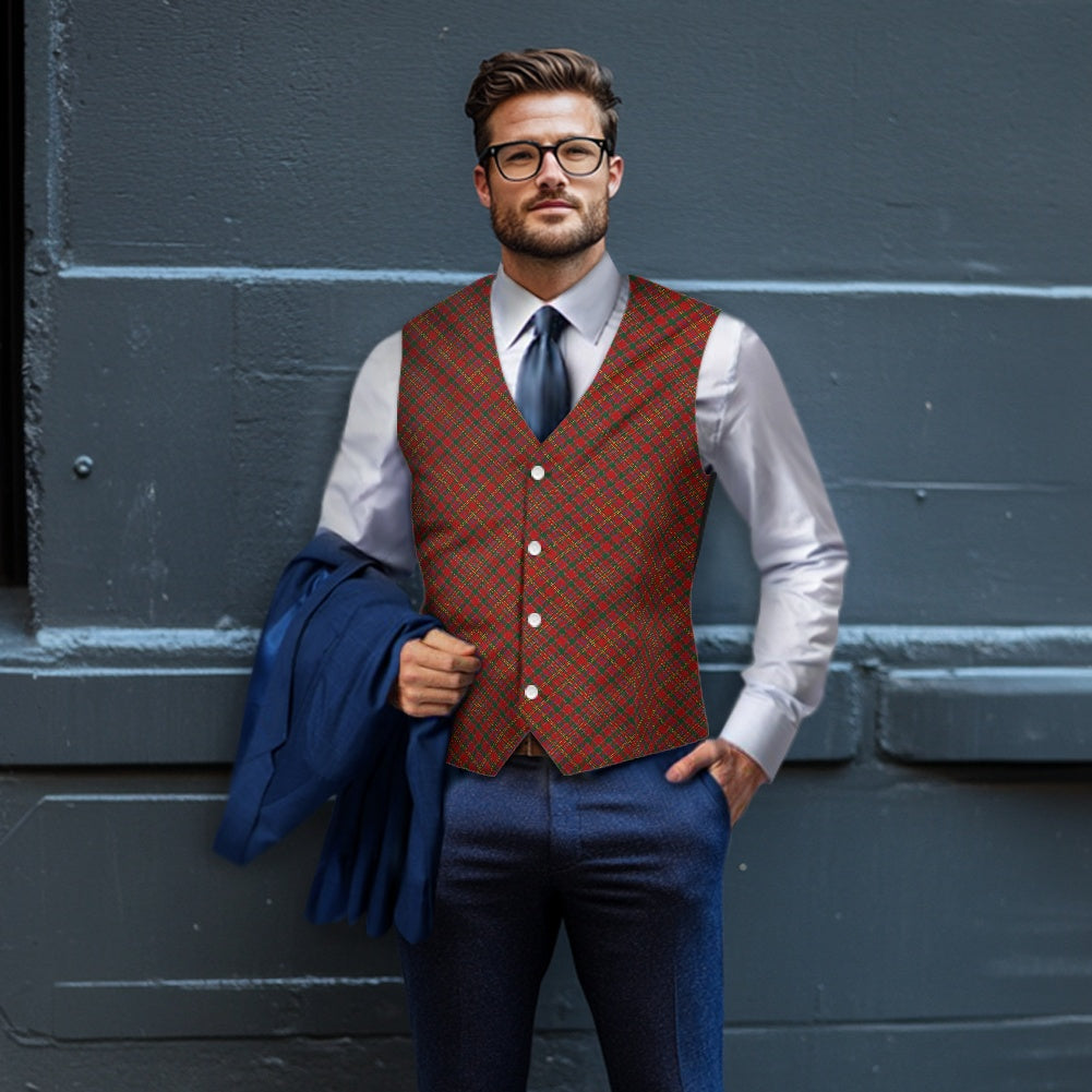 Clan MacAlister Tartan Bias Suit vest jacket