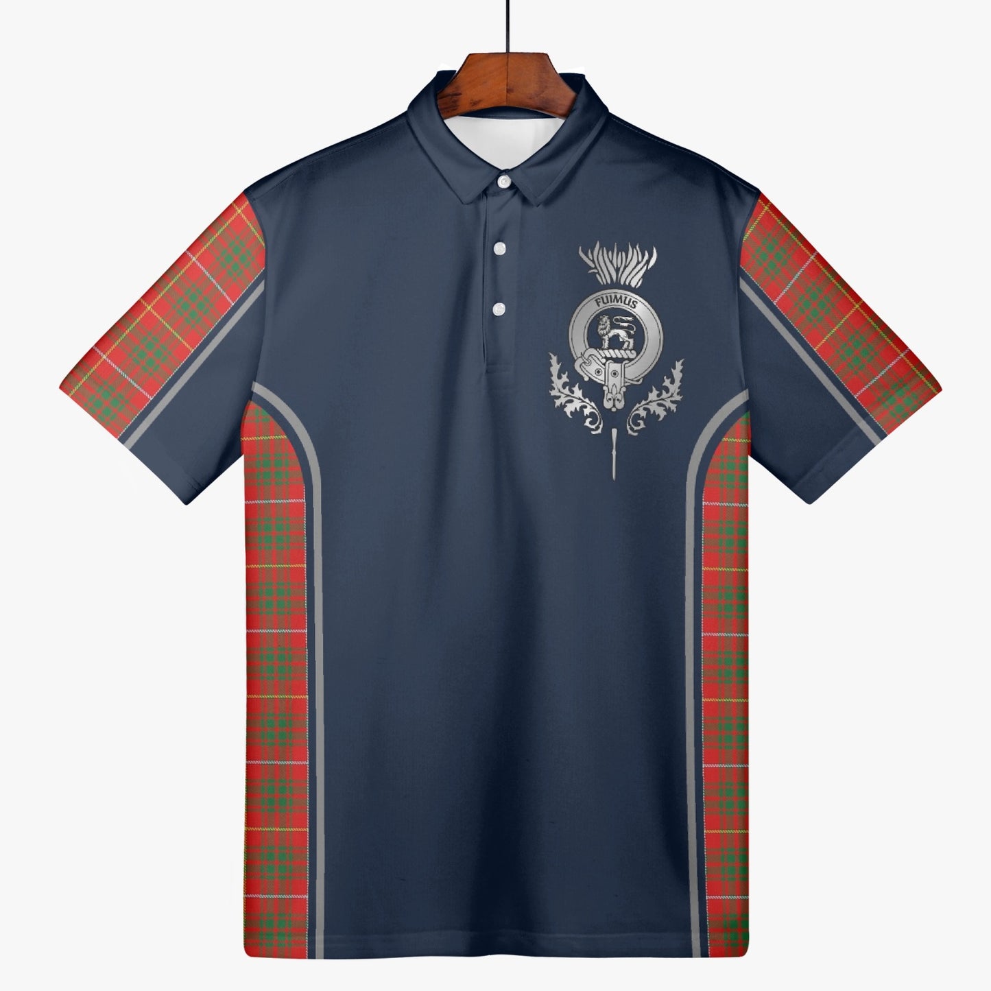 Clan Bruce Crest & Tartan Polo Shirt