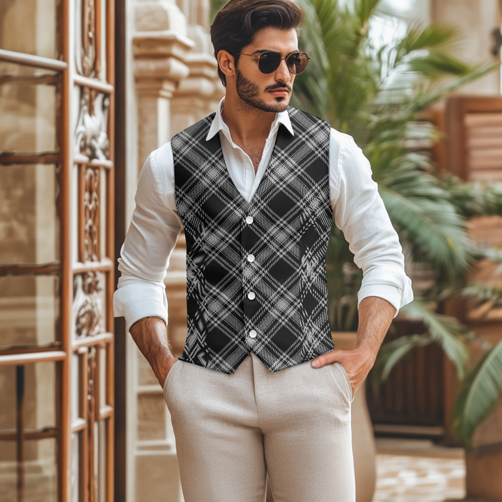 Clan Menzies Tartan Bias Suit vest jacket