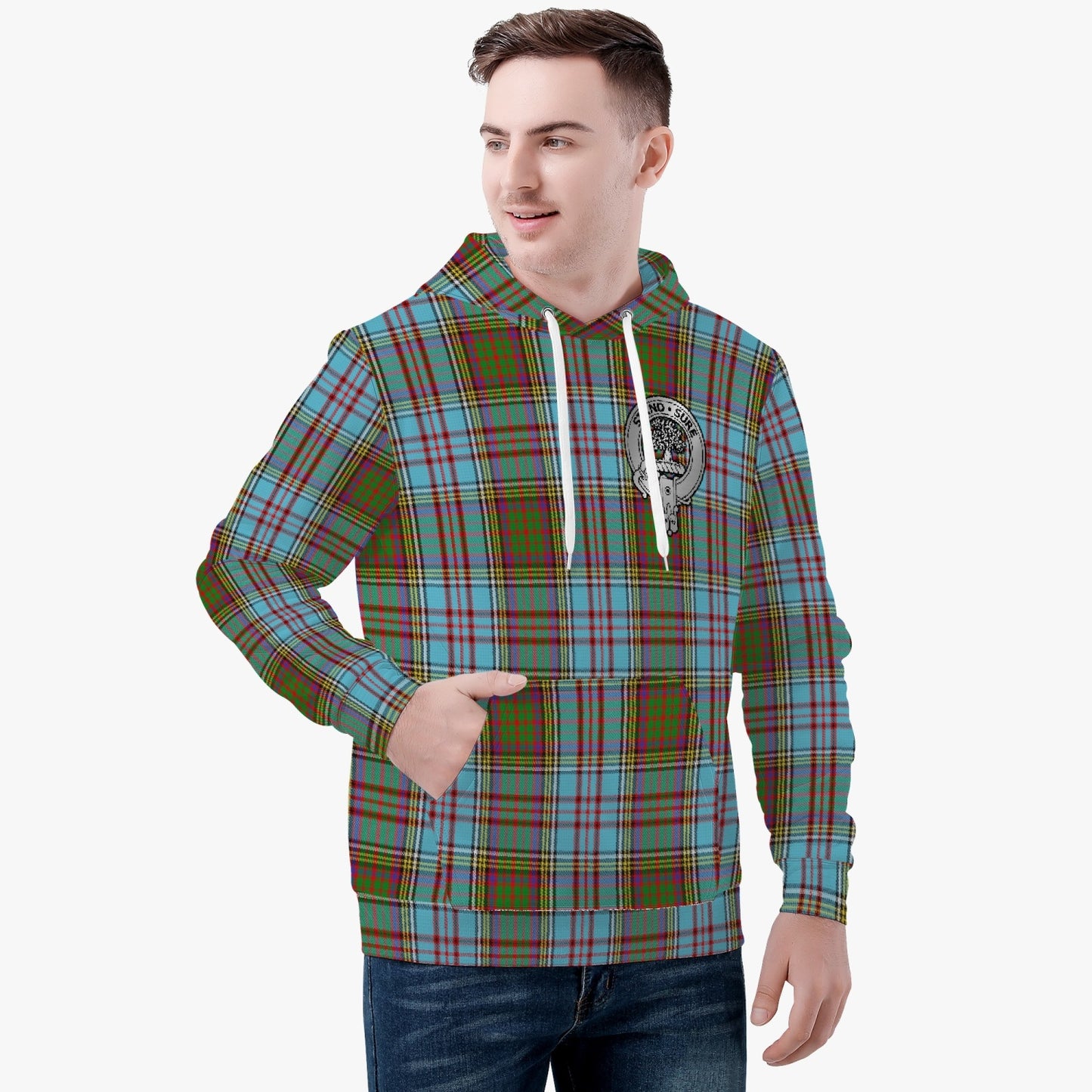 Clan Anderson Crest & Tartan Unisex Hoodie