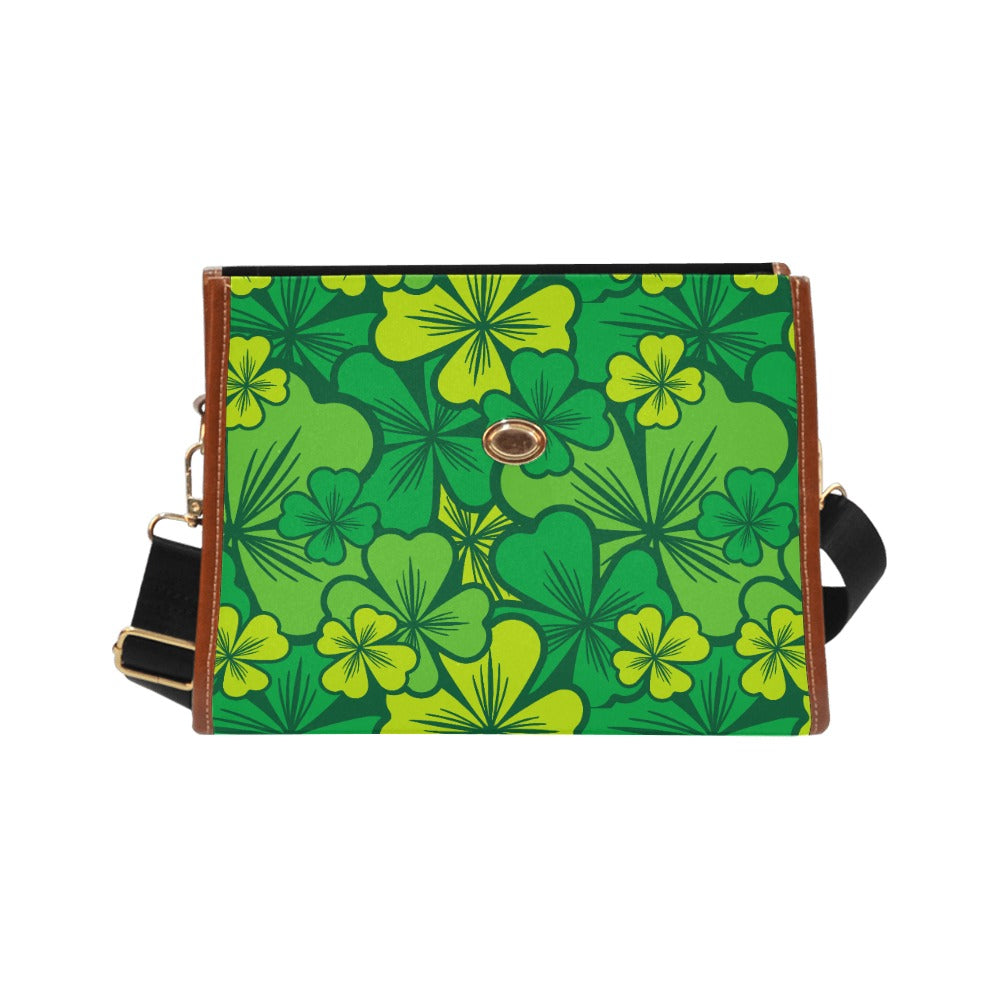 Irish Shamrock Canvas Handbag