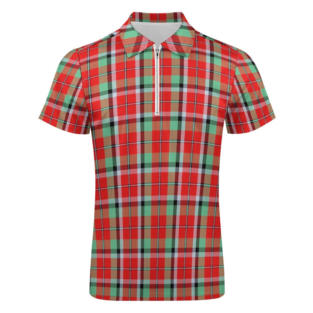 Clan Graham Red Tartan Short sleeve polo shirt