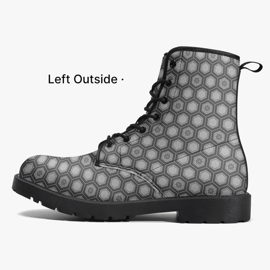 Japanese Wagara - Kikko Black - PU Leather Boots