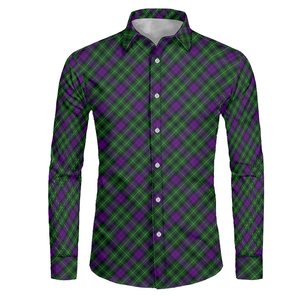 Clan Abercrombie Tartan Bias Men's long-sleeved shirt
