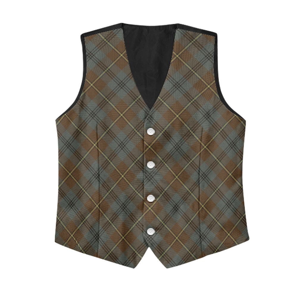 Clan Johnstone Weathered Tartan Bias Suit vest jacket