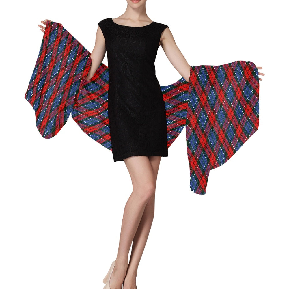Clan Paterson Red Tartan Bias Chiffon Scarf