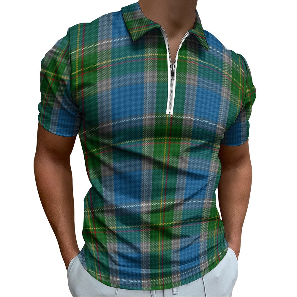 US State - Connecticut Tartan Short sleeve polo shirt