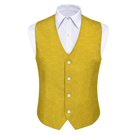 Wagara - Seigaiha Gold Suit vest jacket