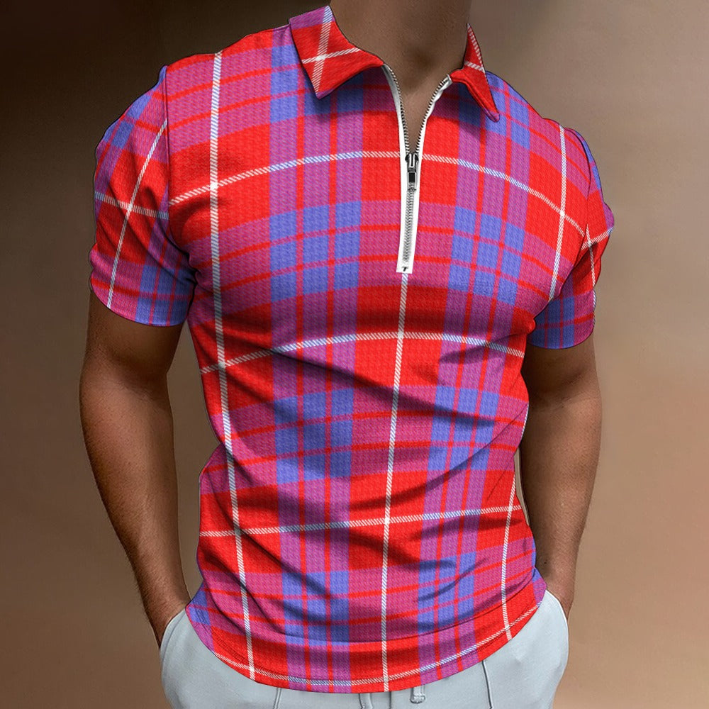 Clan Hamilton Tartan Short sleeve polo shirt