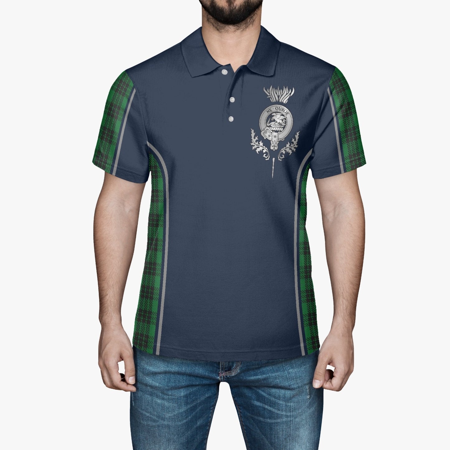 Clan Graham Crest & Tartan Polo Shirt