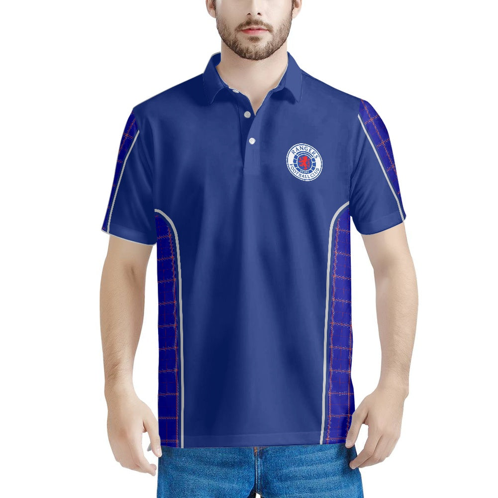 Rangers Lion Crest & Tartan Polo