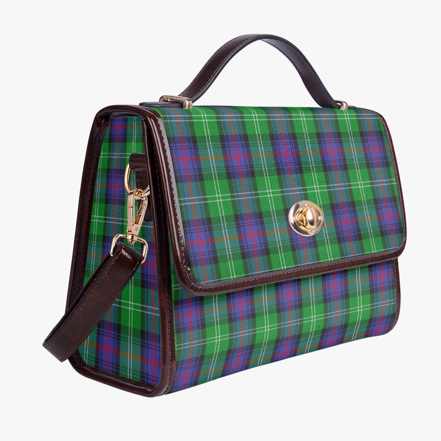 Clan Sutherland Leather Flap Satchel Bag