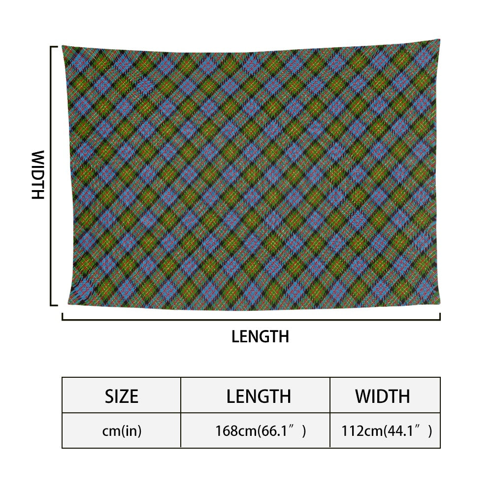 Clan Bowie Tartan Bias Chiffon Scarf