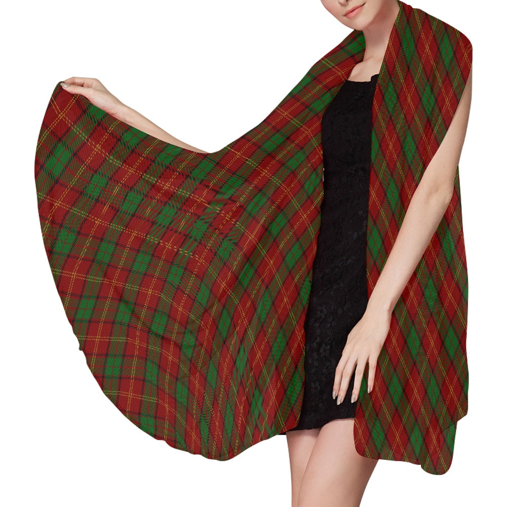 Clan Kirk Tartan Bias Chiffon Scarf