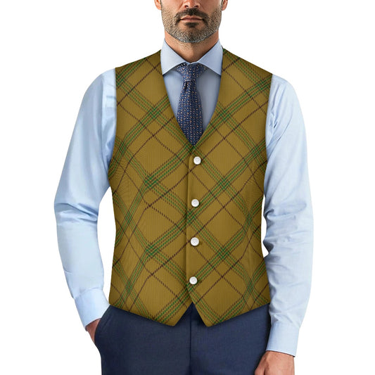Clan Houston Tartan Bias Suit vest jacket