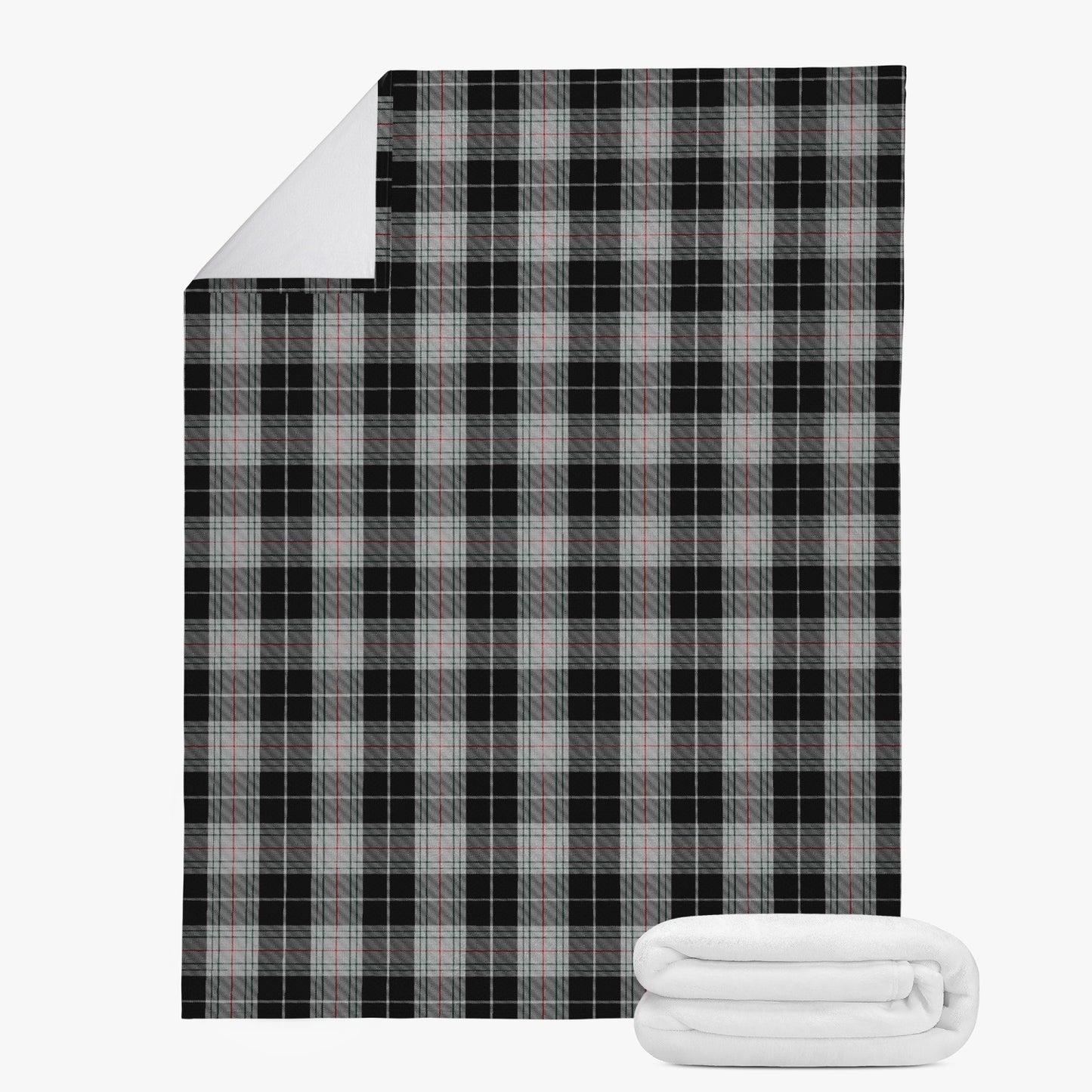 Cornish St Piran Dress Tartan Fleece Blanket