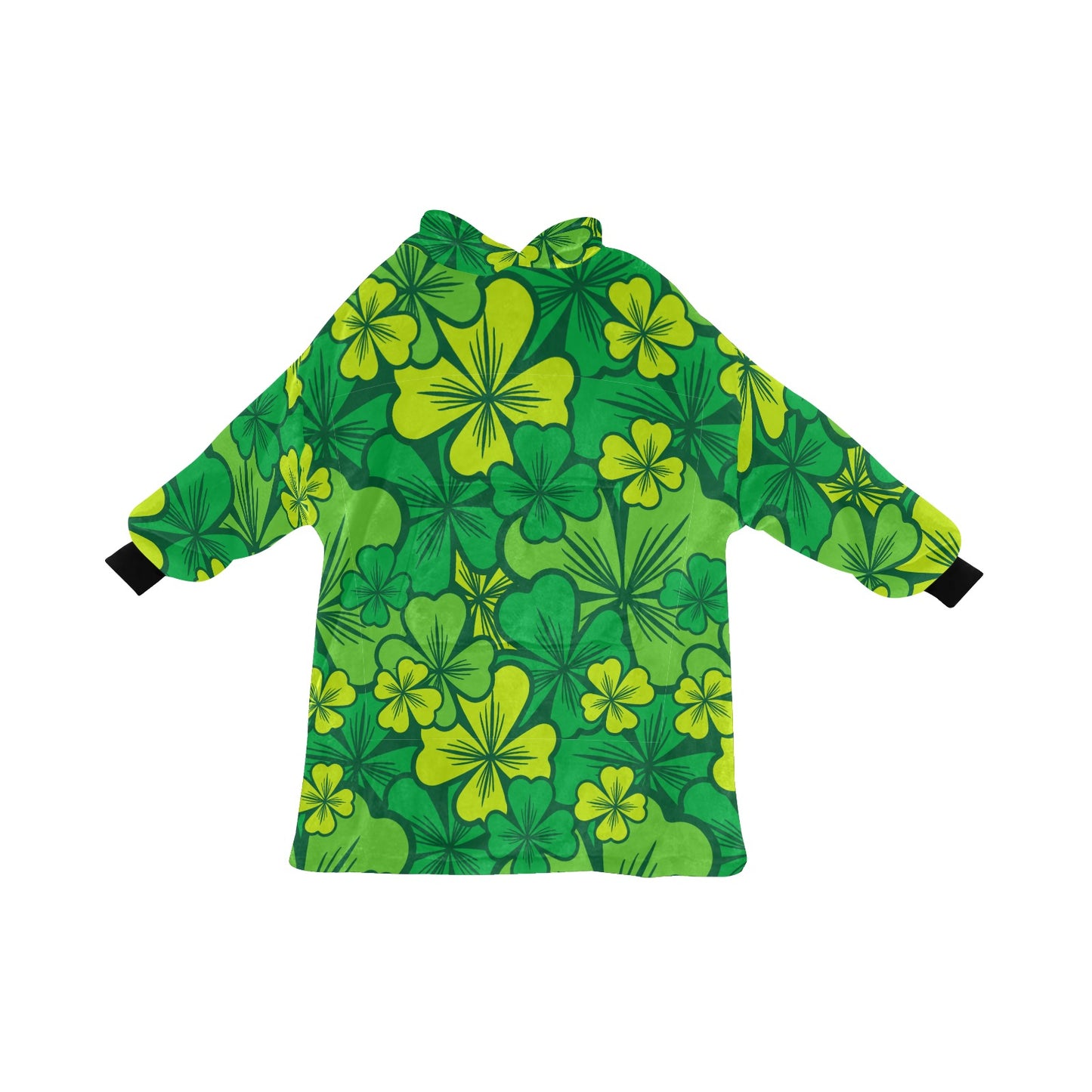 Irish Shamrock Blanket Hoodie for Kids