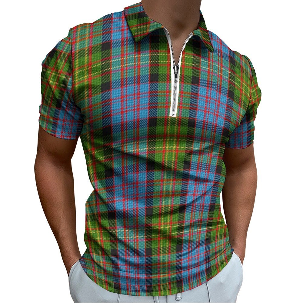 Clan Bowie Tartan Short sleeve polo shirt