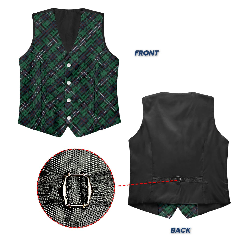 Scottish National Tartan Bias Suit vest jacket