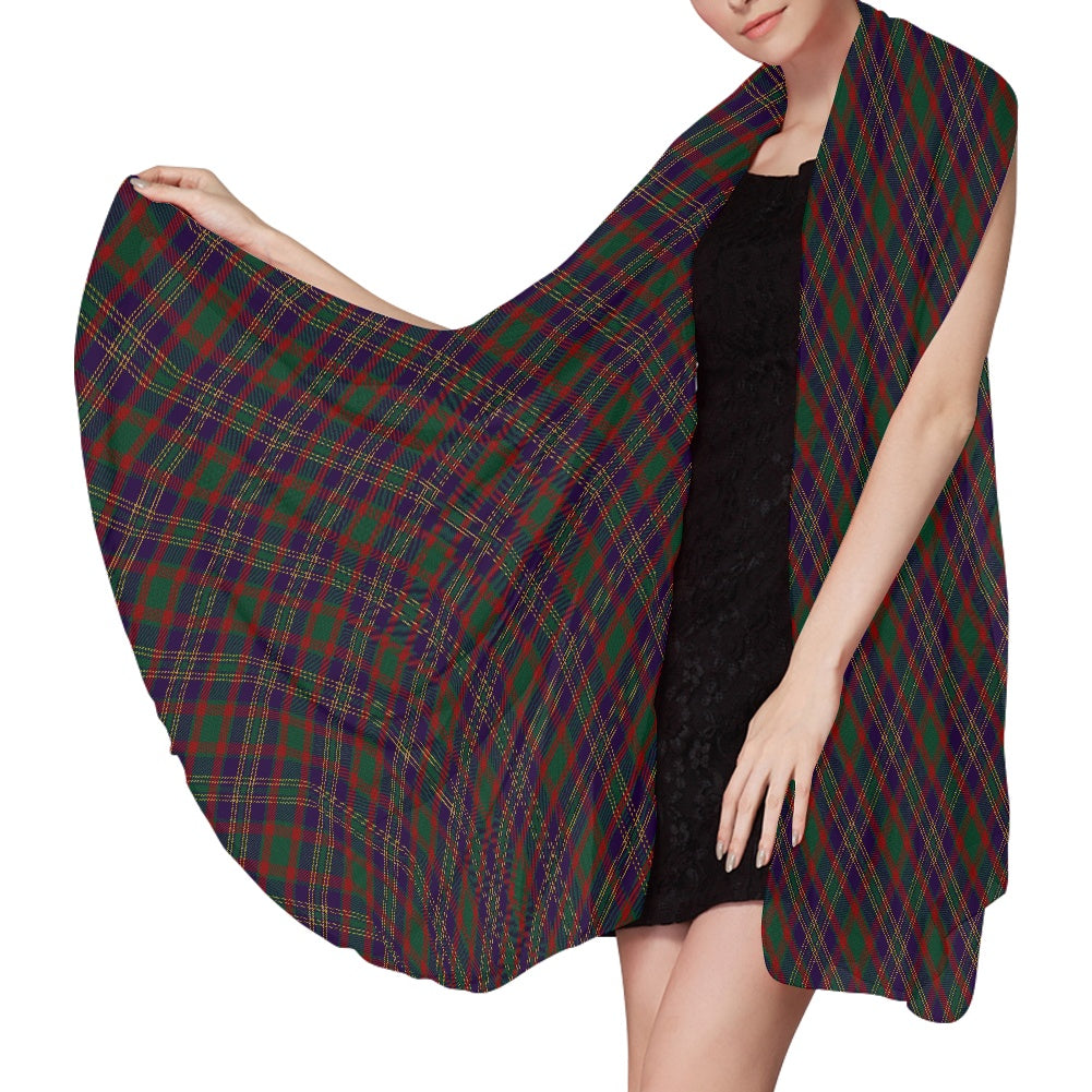 Irish County Cork Tartan Bias Chiffon Scarf