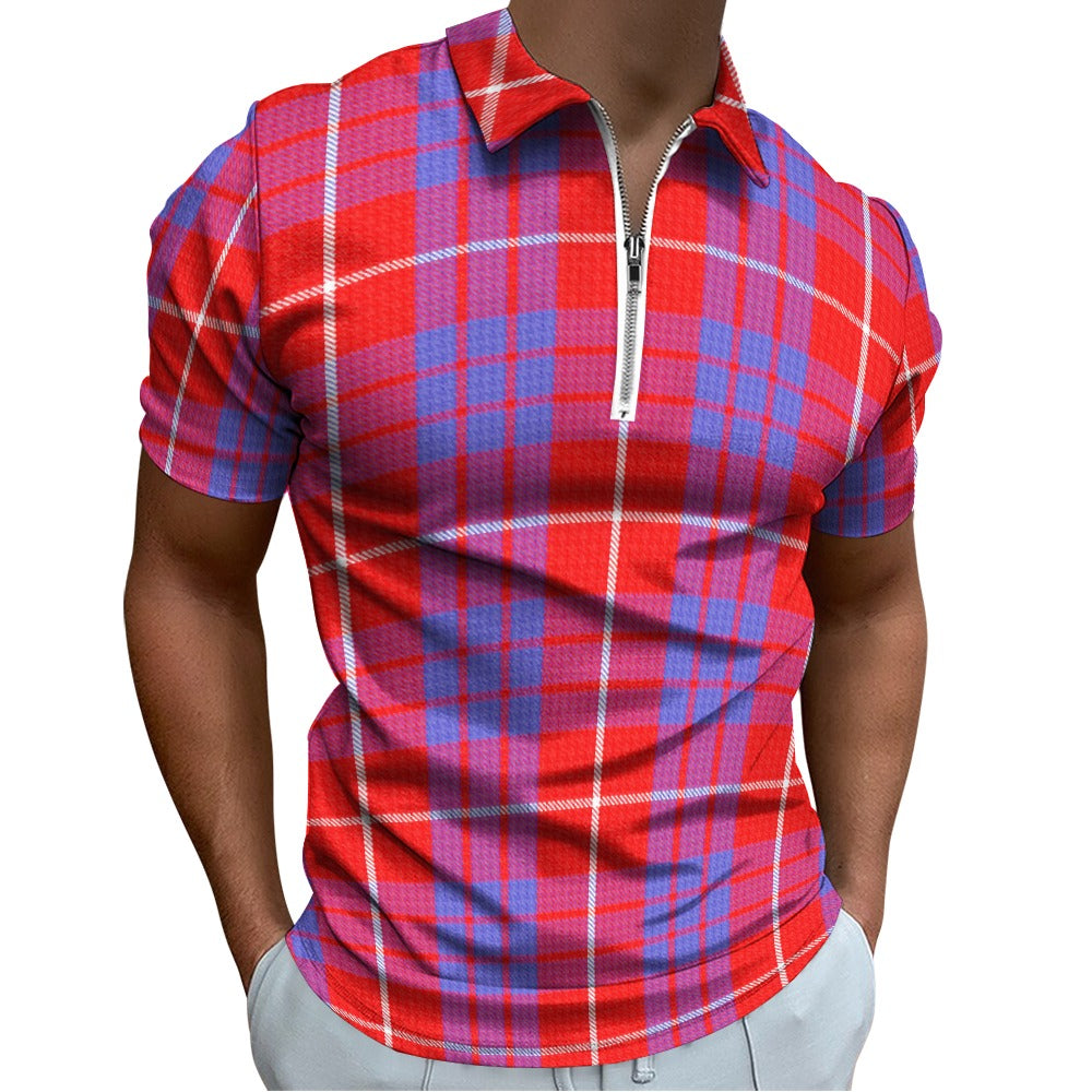 Clan Hamilton Tartan Short sleeve polo shirt