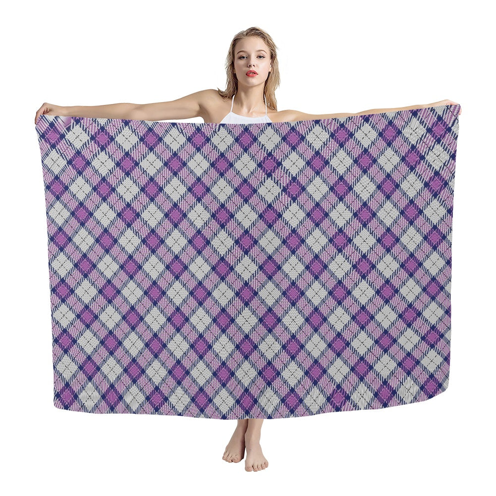 Dance - Kerr Orchid Tartan Bias Chiffon Scarf