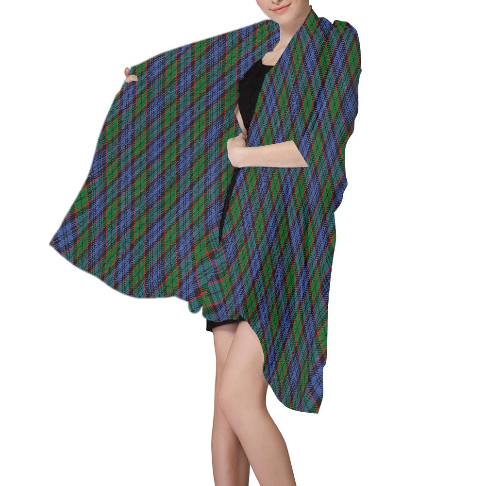Clan Fletcher Tartan Bias Chiffon Scarf