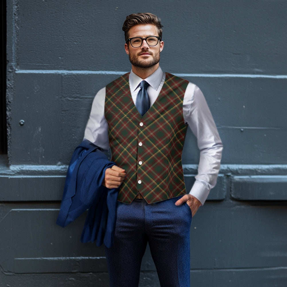 Canada - Maple Leaf Tartan Bias Suit vest jacket
