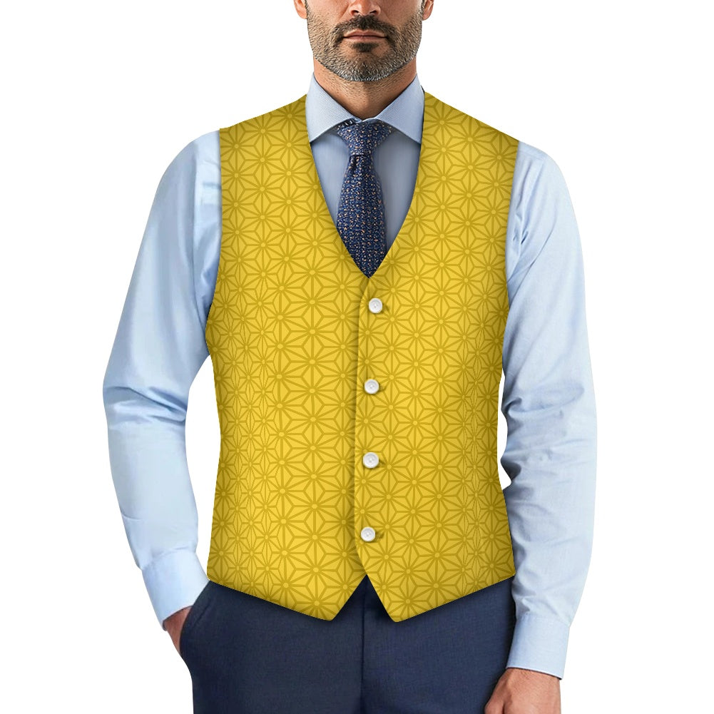 Wagara - Asanoha Gold Suit vest jacket