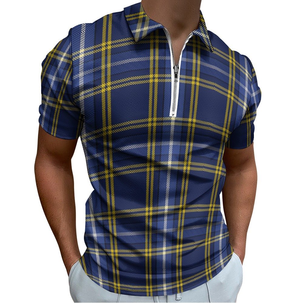 US State - Indiana Tartan Short sleeve polo shirt